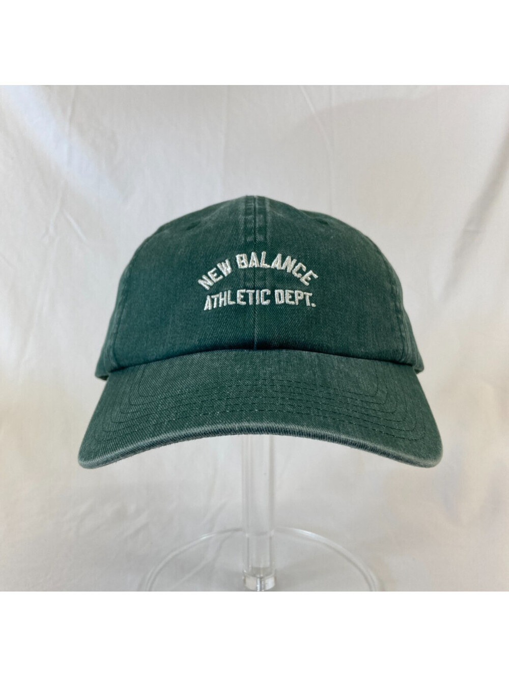 New Balance Athletic Baseball Cap Buckleback Green Hat Casual Outdoor Adjustable